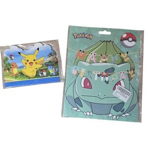 Pokemon Pack Of 10 Invitations Happy Birthday Banner Party Supplies Decorations